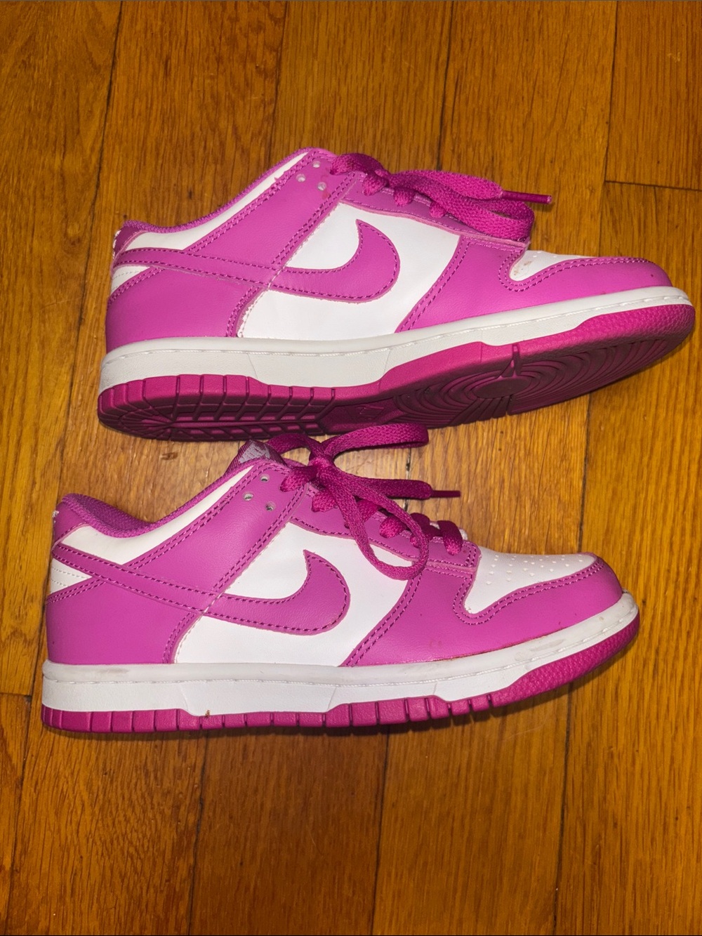 Nike Dunk Low Fuchsia FJ0704-100 Size 3.5Y - Picture 5 of 10